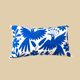 Blue embroidered cushion