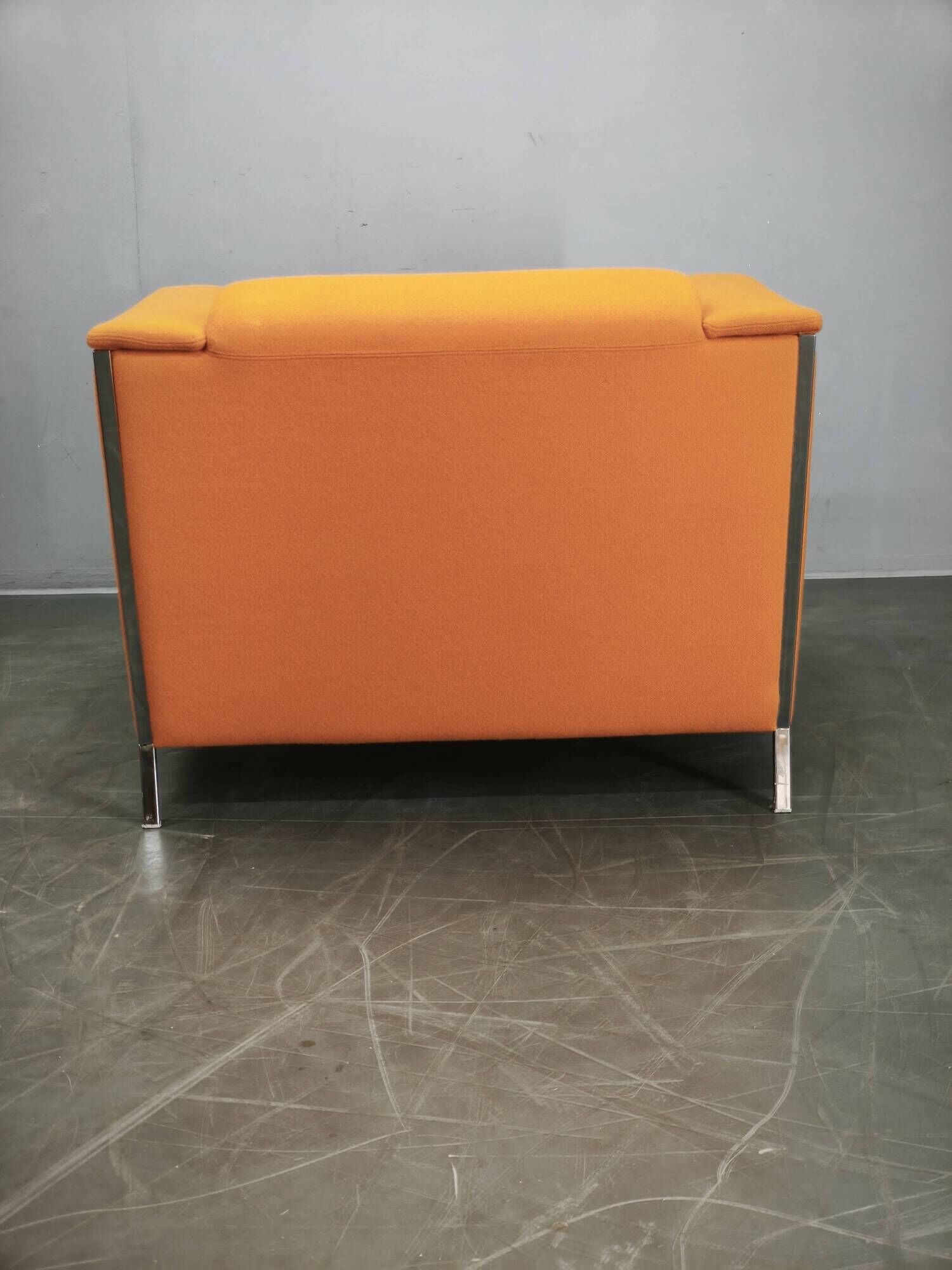 Enrico Franzolini Steel 2000 Orange Armchair for Moroso, Italy