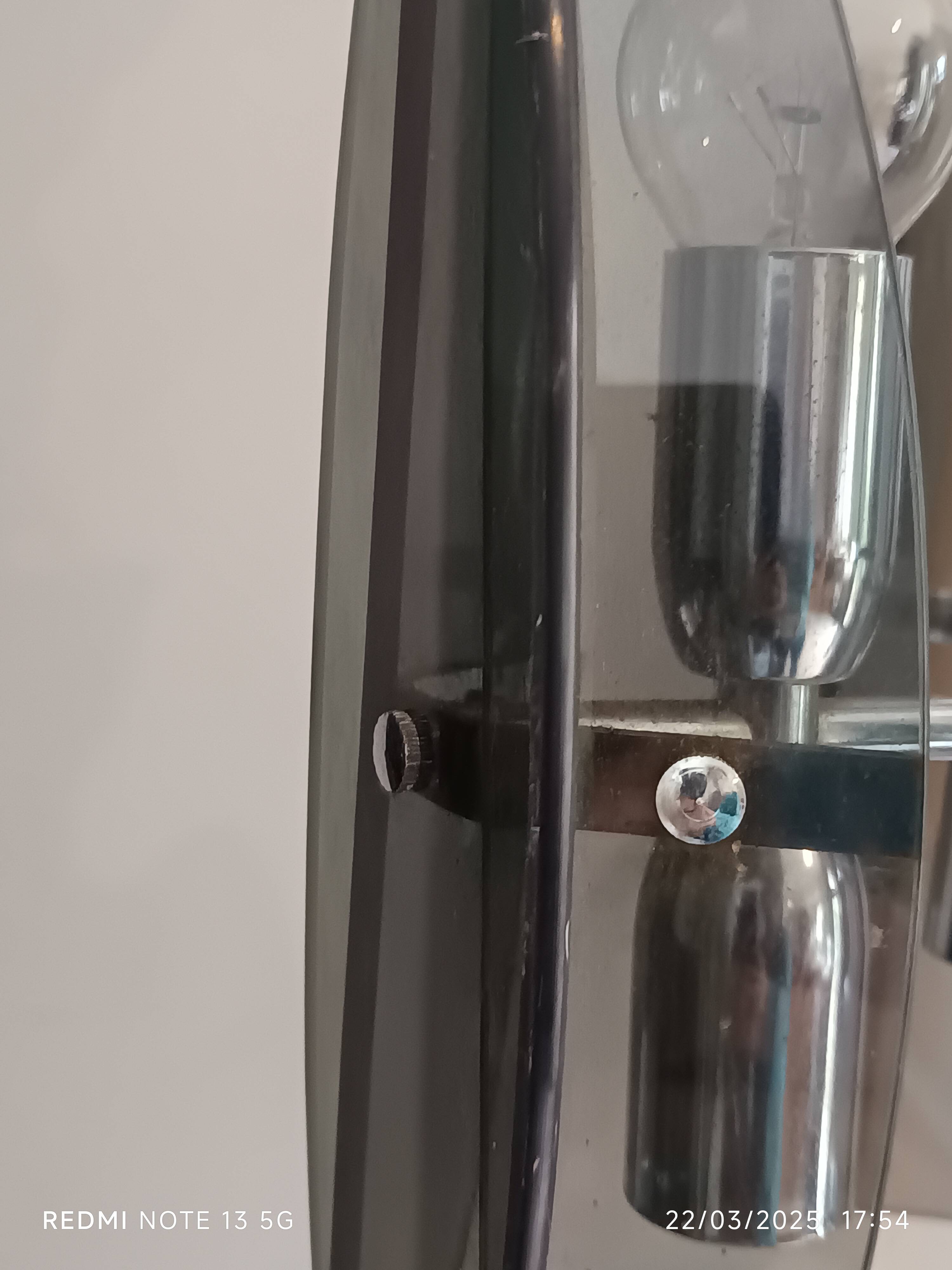 Veca style design pendant chandelier smoked glass 1960 6 lights