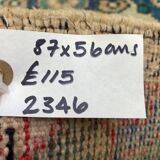 Small Vintage Turkish Rug 87x56 cm, Short Runner, Tribal, Shabby, Mini Carpet