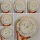 Set of 6 mismatched old iron earth flat plates