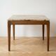Vintage Scandinavian coffee table in black wood.