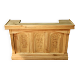 Oak and walnut bar