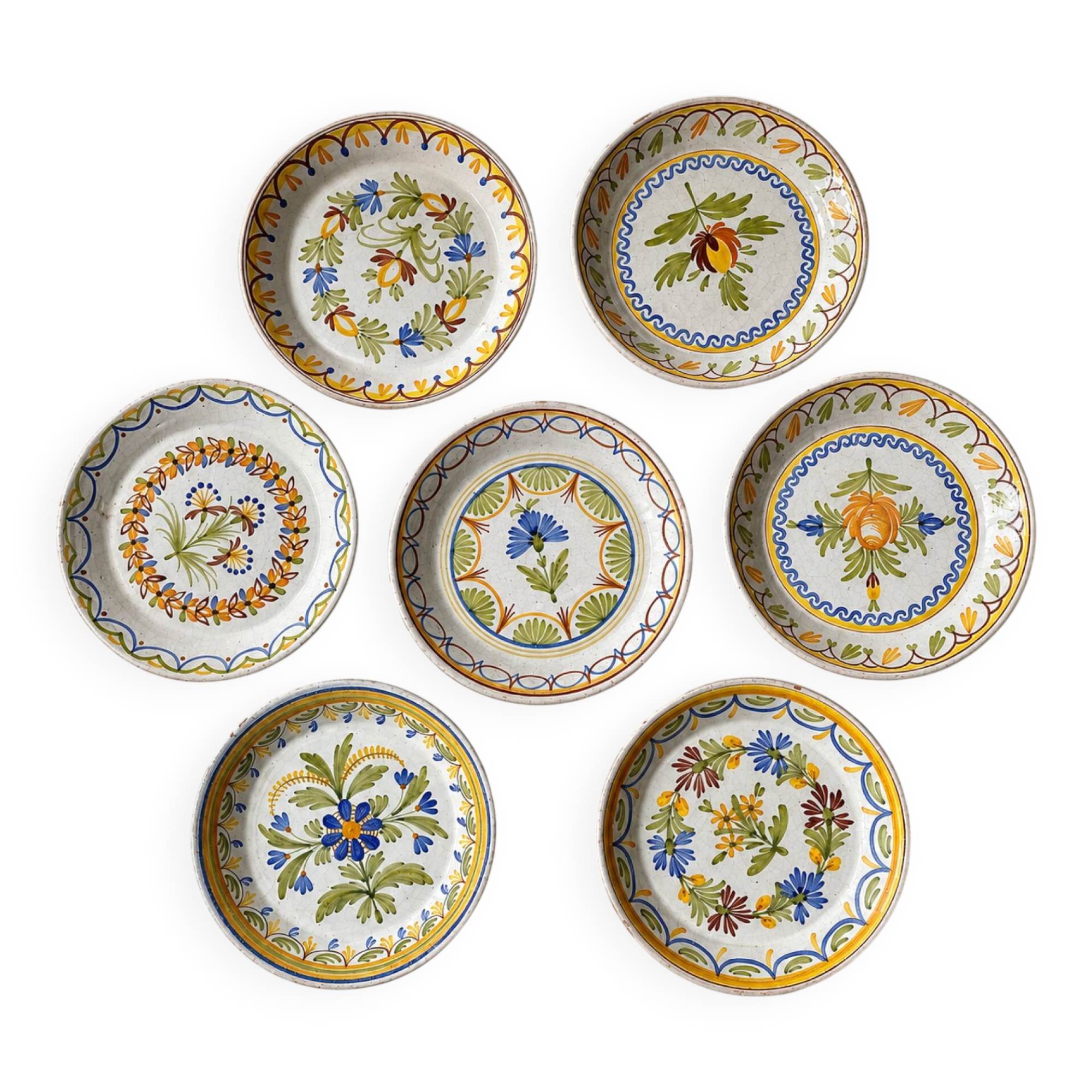 Antique plates in Nevers faience