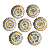 Assiettes anciennes en faïence de Nevers