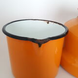 Enameled sheet metal teapot