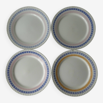 4 Digoin Sarreguemines France dinner plates, 24 cm