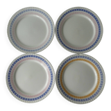 4 assiettes plates Digoin Sarreguemines France, 24 cm