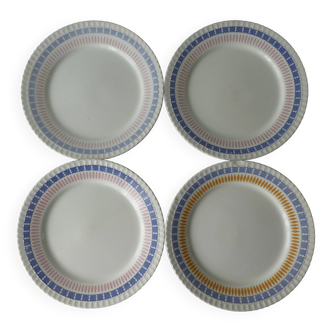 4 Digoin Sarreguemines France dinner plates, 24 cm