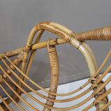 Rattan armchair & vintage bamboo