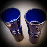 Pair of cobalt blue vases