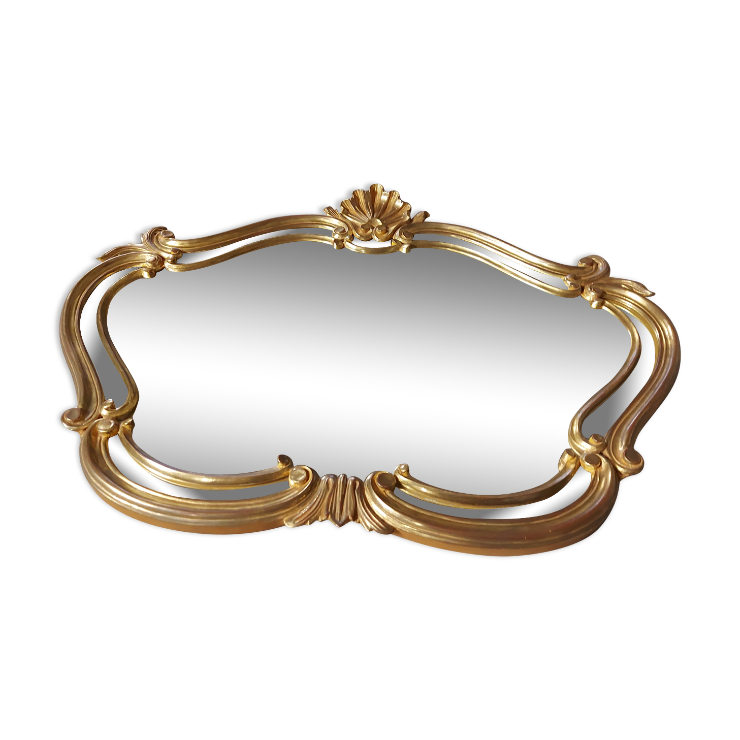 Old gilded wood mirror