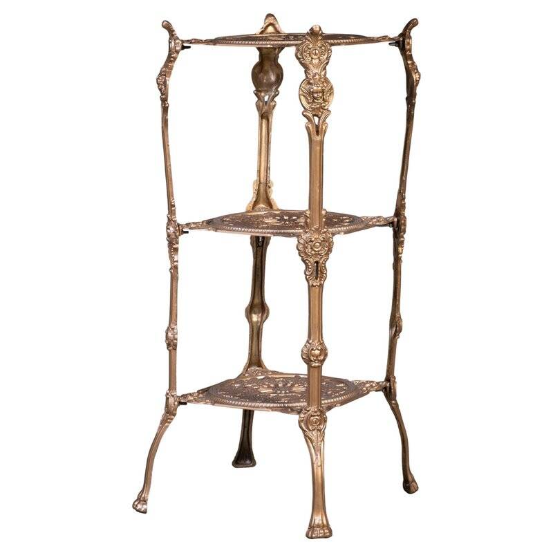 Decorative Metal Side Table, Italy, 1960s
