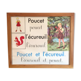 Educational poster rossignol 60s thumb and squirrel