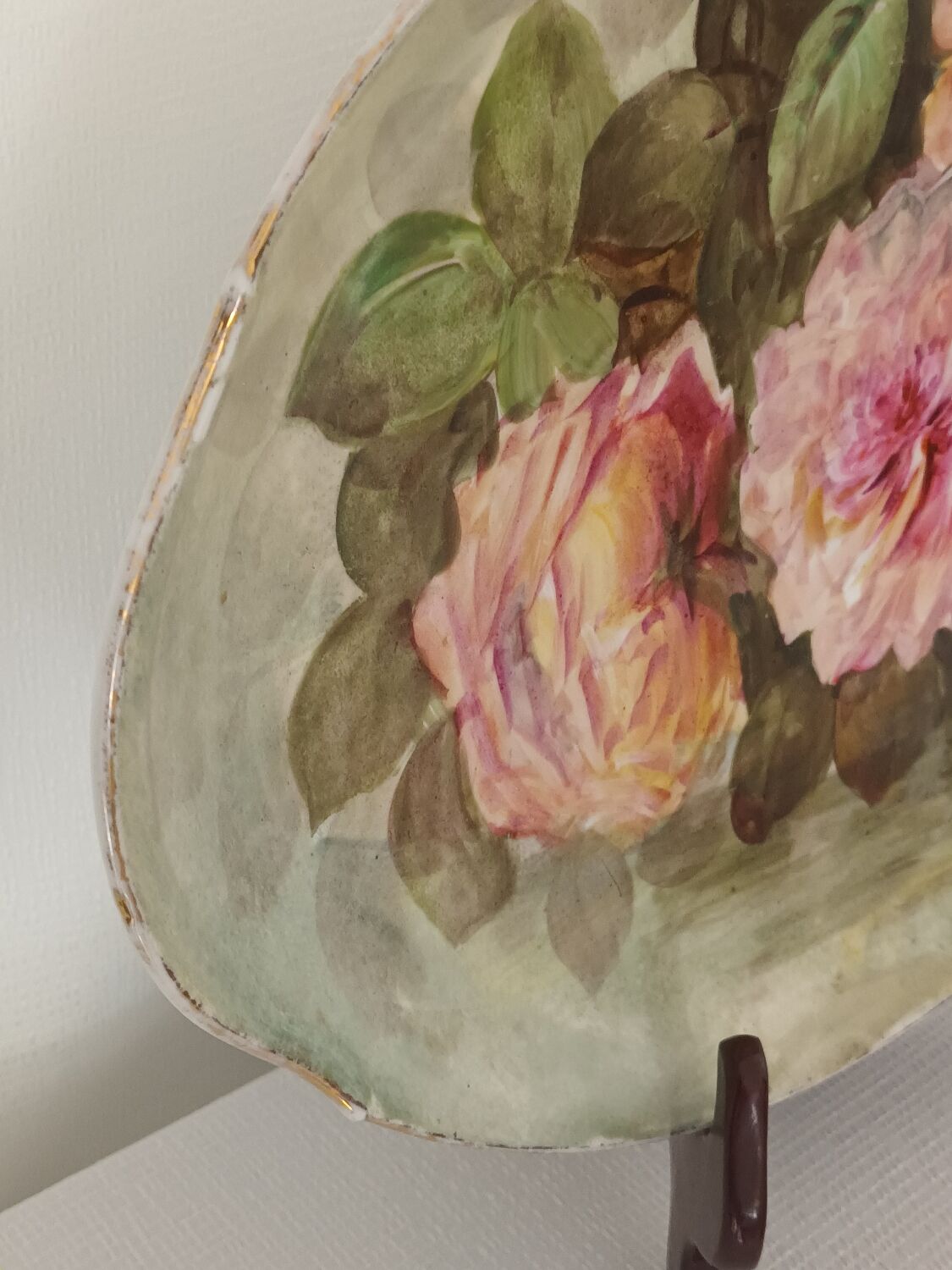 Decorative oval flat Limoges UC France