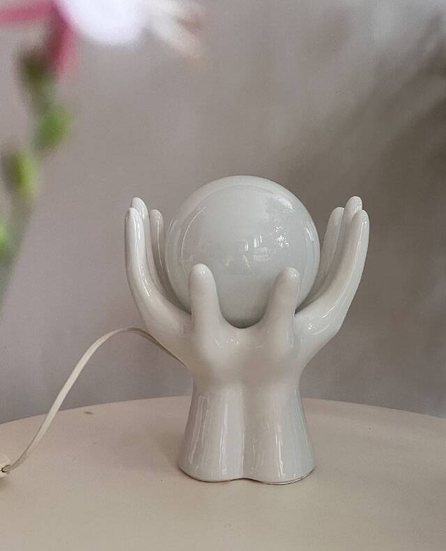 Ceramic hand lamp