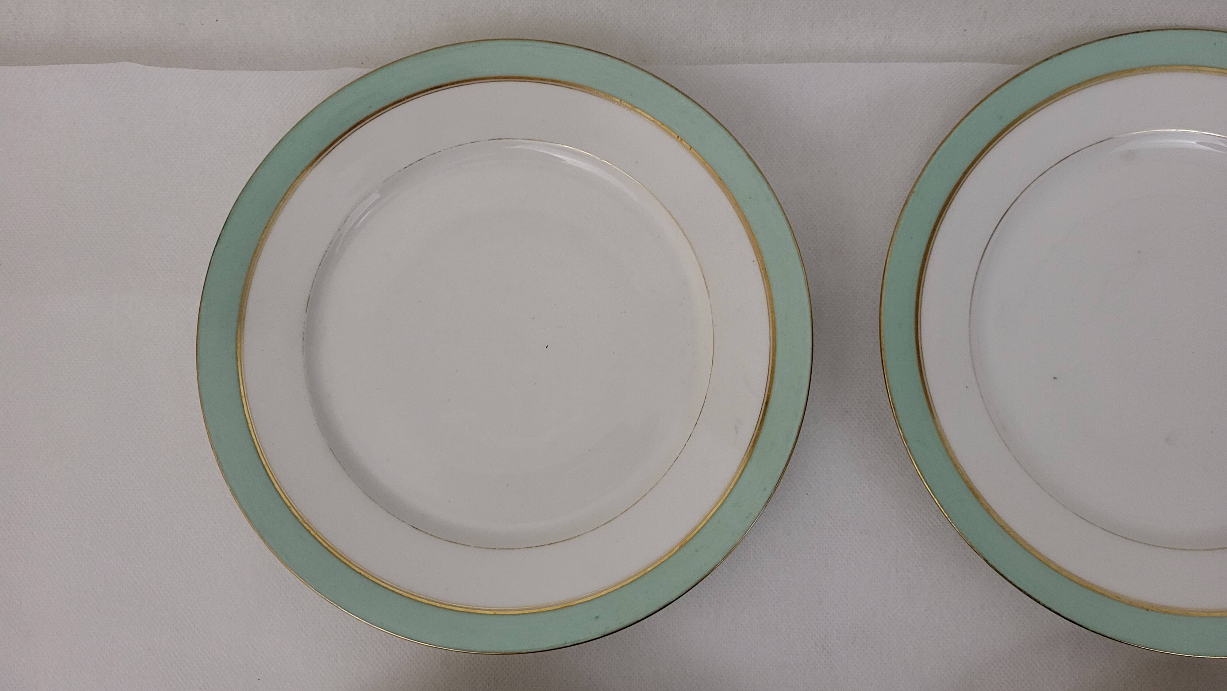 6 Paris porcelain dinner plates