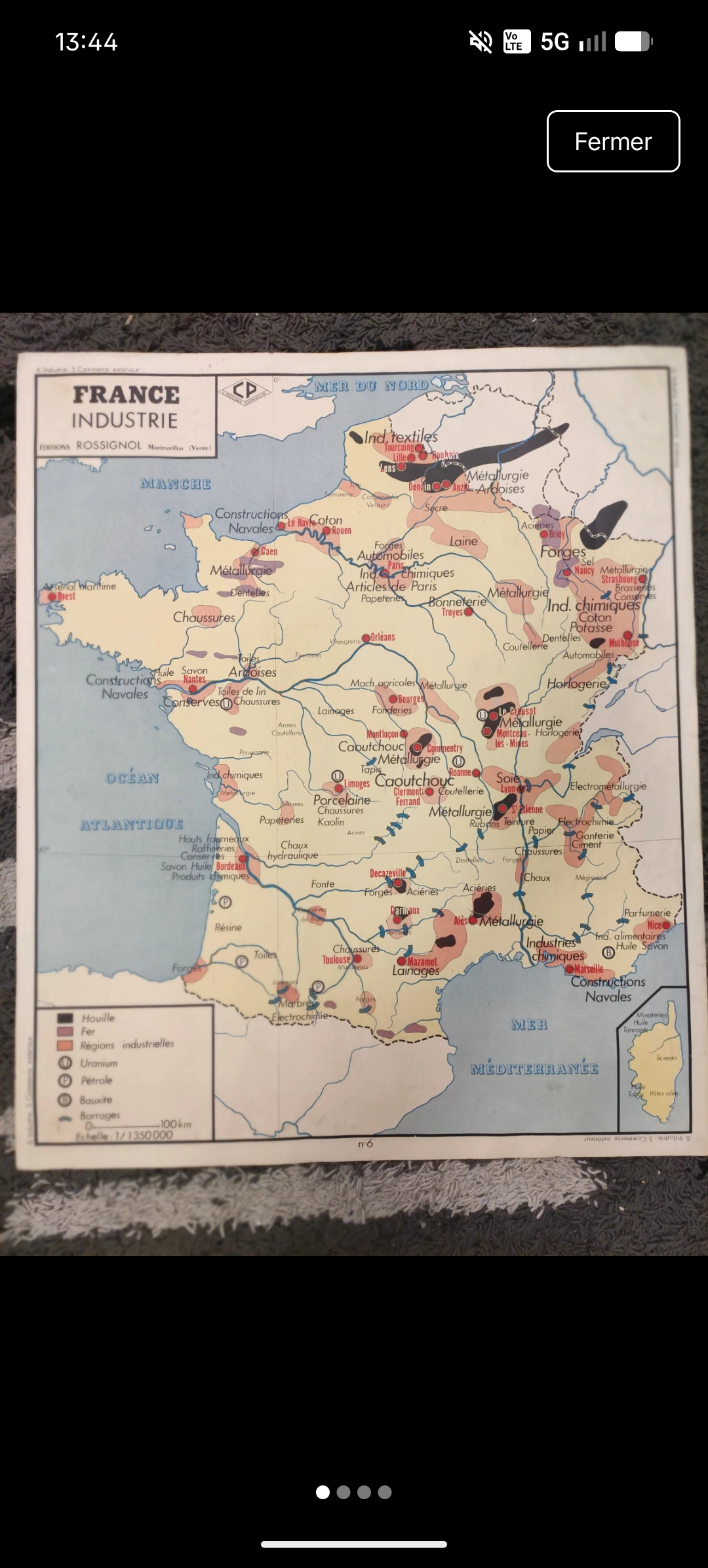 School map Rossignol Montmorillon foreign trade and industry