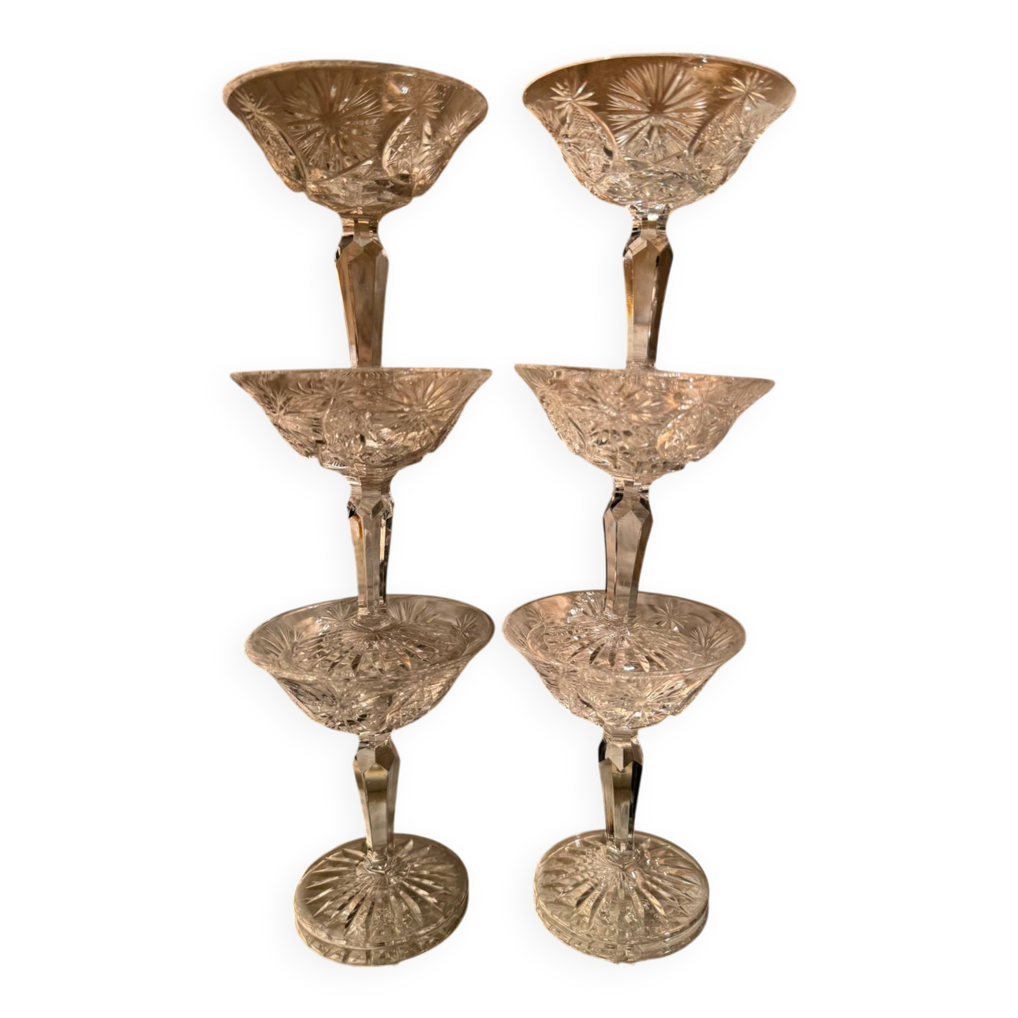 Verres à liqueur cristal du Creusot anciens
