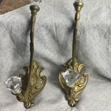 Bronze and glass coat hooks