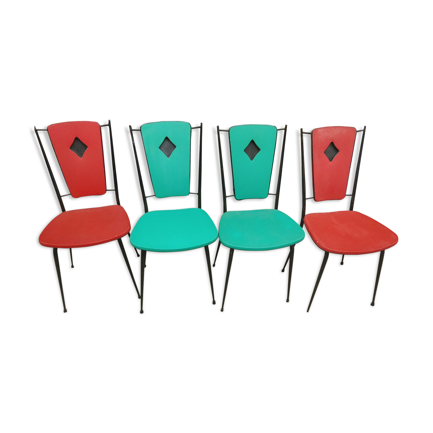 Set of 4 iron chairs