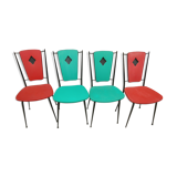 Set of 4 iron chairs