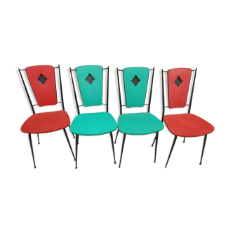 Set of 4 iron chairs