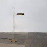 Vintage Hollywood Regency floor lamp in German brass by Florian Schulz.