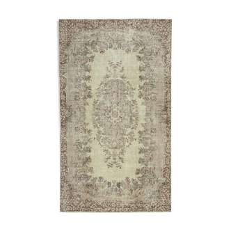 Tapis beige oriental unique en son genre fait à la main 173 cm x 290 cm - 24942