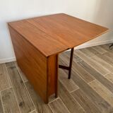 Scandinavian-style teak flap table