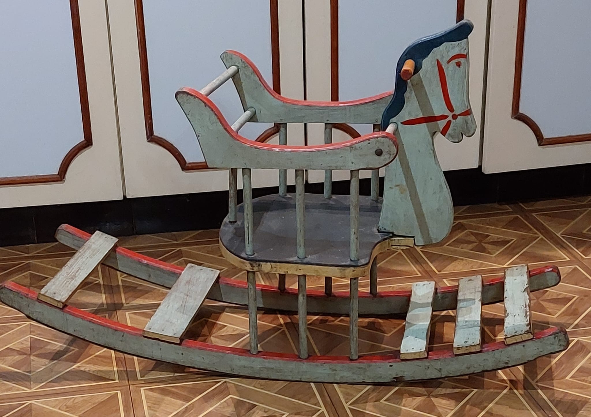 Vintage wooden rocking horse