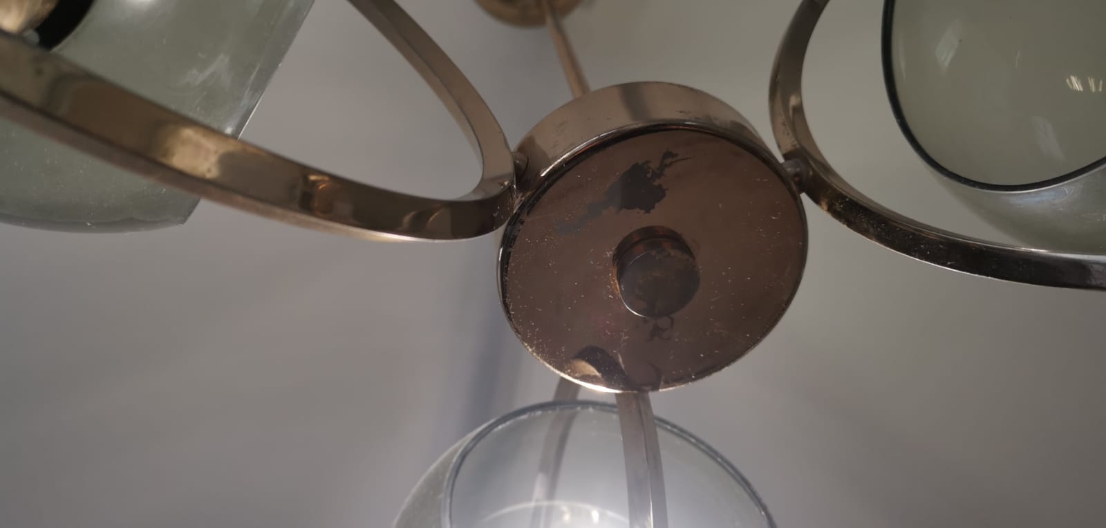 Art deco brass chandelier