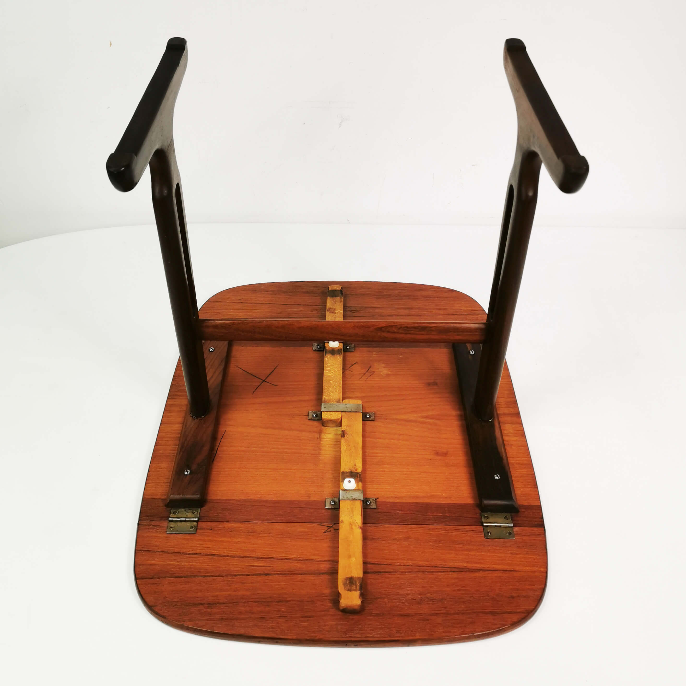 Teak & rosewood extendable table, Denmark, 1960s