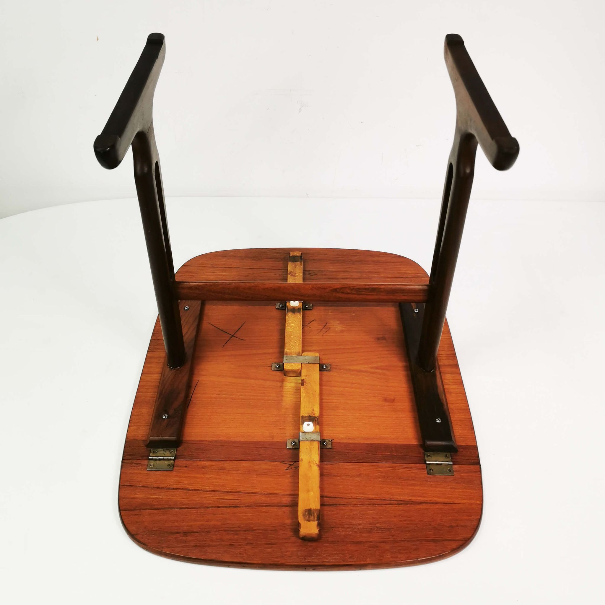 Teak & rosewood extendable table, Denmark, 1960s