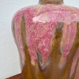 Art Deco pink glazed stoneware vase