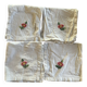 4 old table napkins