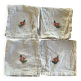 4 serviettes de table anciennes