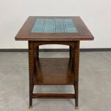 Side table in Jugendstil with a top made of blue tiles by Adolf Loos.
