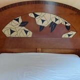 ART DECO BED (140 x 190 cm) with 2 bedside tables
