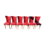 Six chairs feet spindles 1950