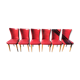 Six chaises pieds fuseaux 1950