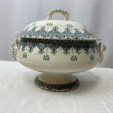 Soupière saint Amand Hamage white and blue