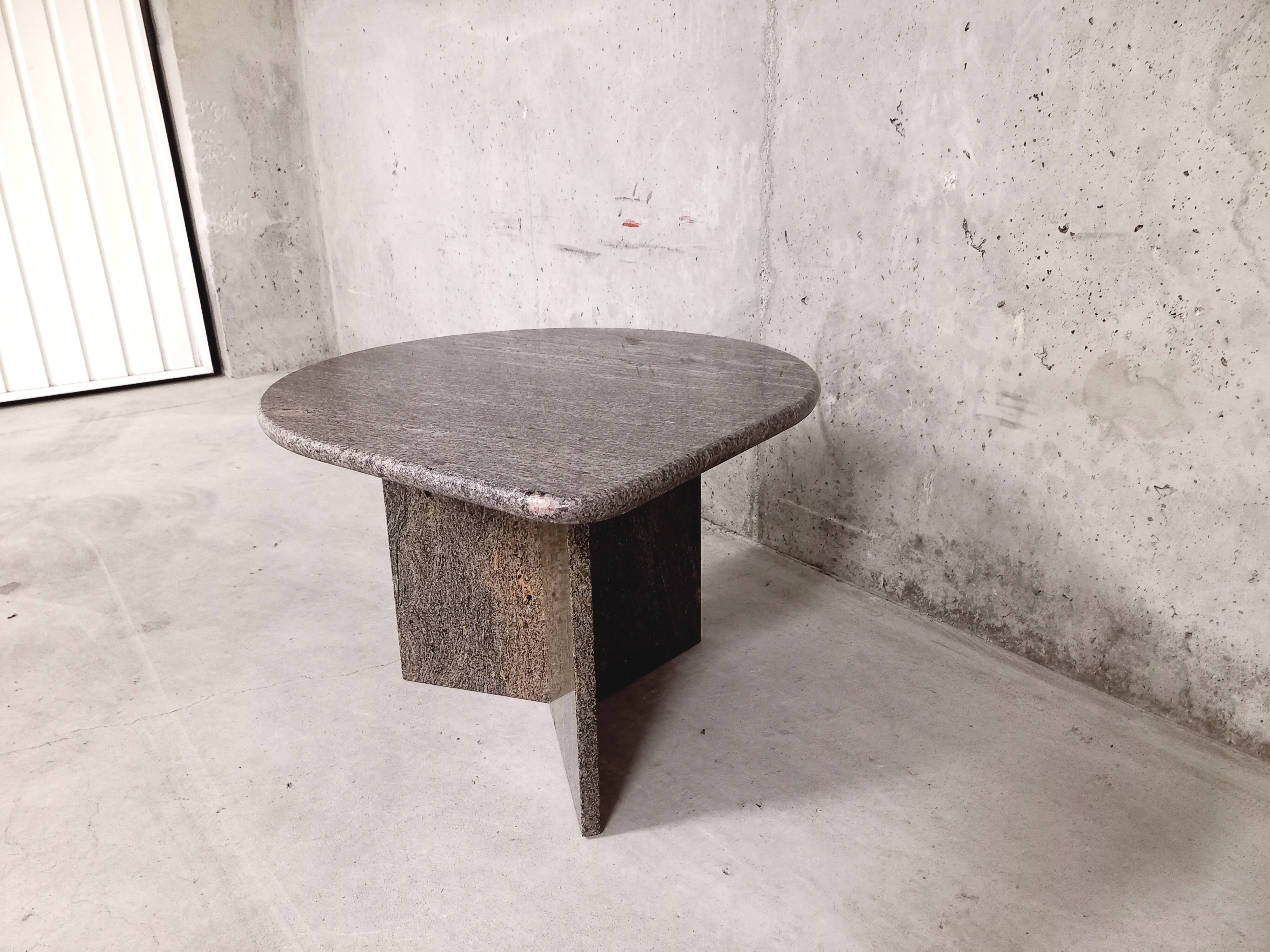 Vintage coffee table in gray granite 70s