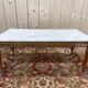 Louis XVI style coffee table in gilded wood and Carrara marble