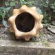 Mustard glazed ceramic vase