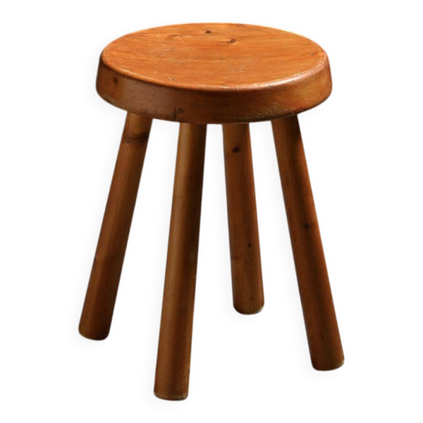 Tabouret Massue par Charlotte Perriand, années 1970