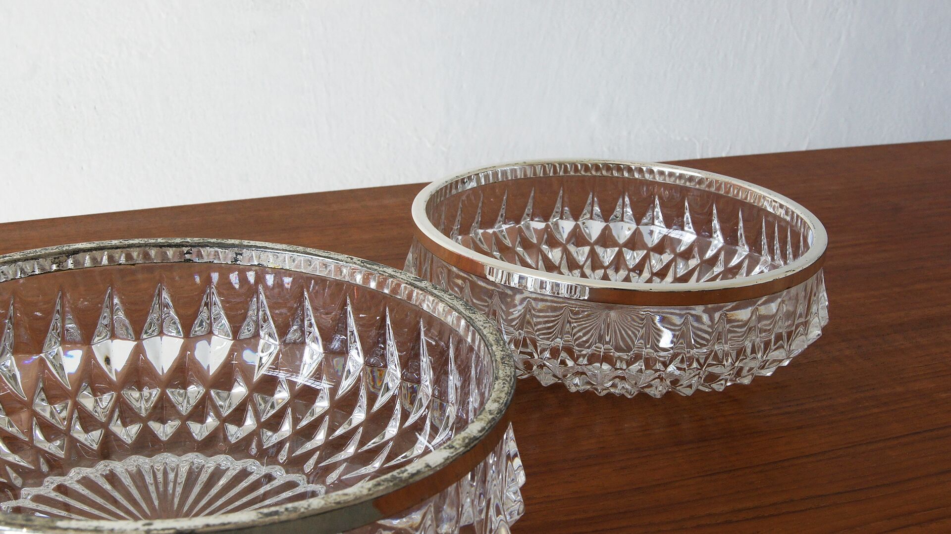 Bowl in Crystal from WMF, 1970, Set of 2