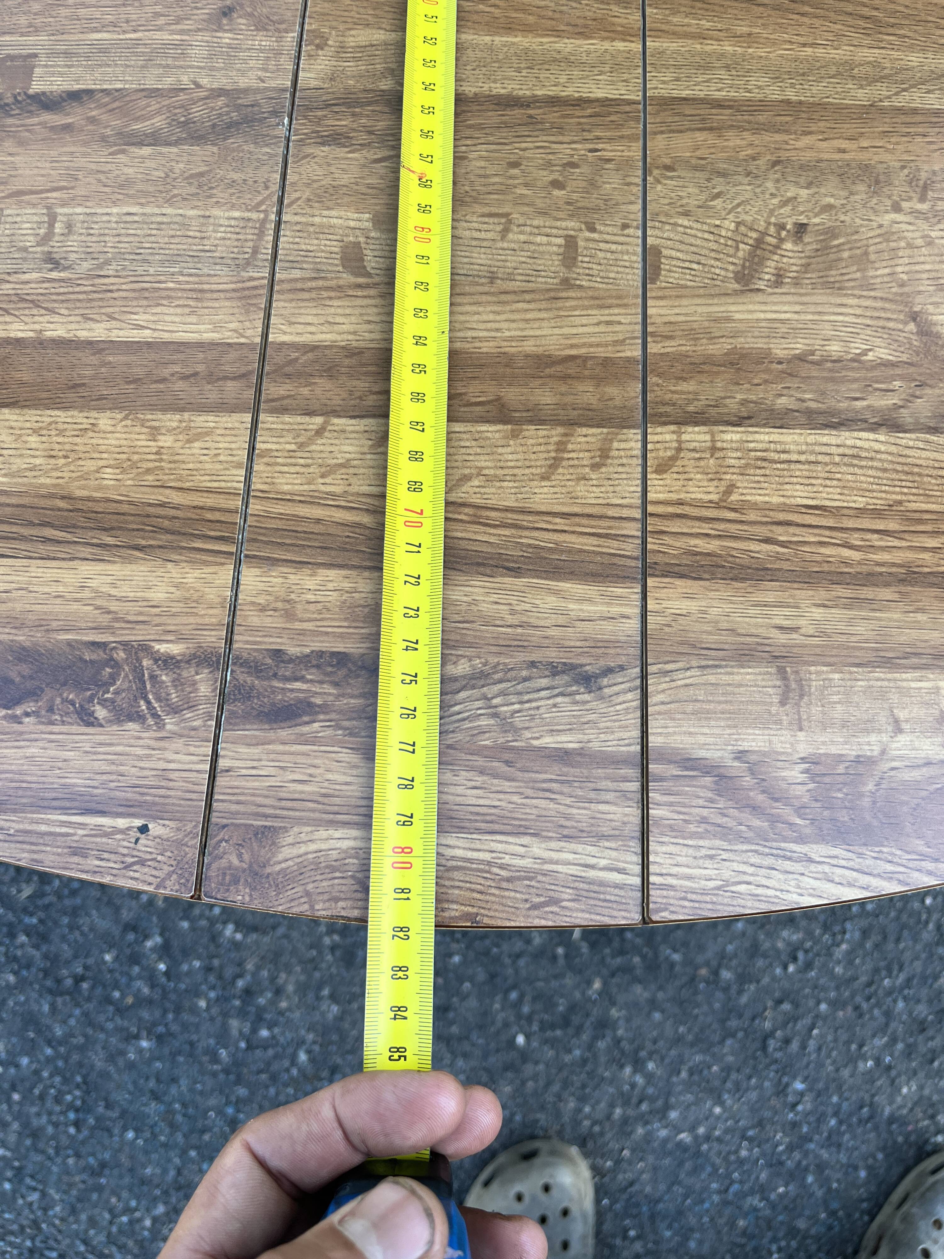 Vintage oval folding table, 60s/70s