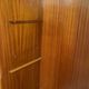 Mid-century living room furniture in ash wood with suspended parts