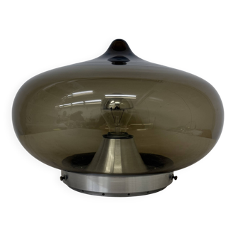 Mid-century Dijkstra smoked glass ceiling lamp space age, 1970’s
